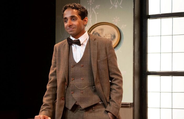 Akshay Sharan in Makeshifts and Realities at the Finborough Theatre, London. Photo: Carla Joy Evans