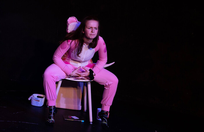 Charlotte Anne-Tilley in Almost Adult at Gilded Balloon Patter Hoose, Edinburgh. Photo: Zoë Birkbeck Photography