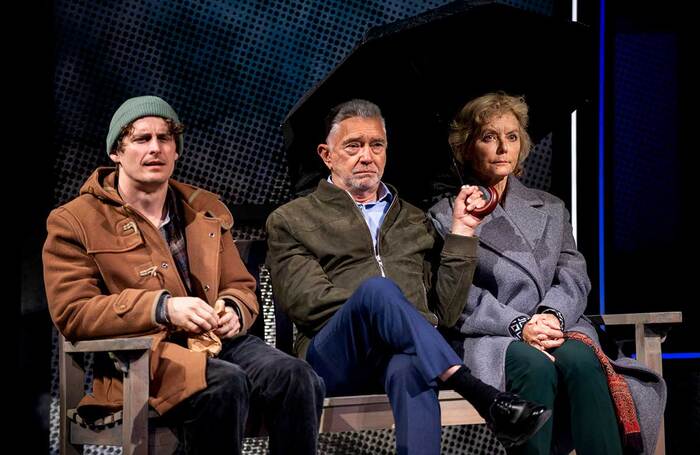 Josh Goulding, Martin Shaw and Jenny Seagrove in Alone Together at Theatre Royal Windsor. Photo: Tom Daniels