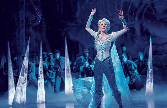 Caissie Levy in the Broadway production of Frozen. Photo: Deen van Meer