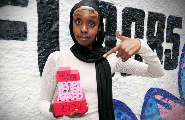 Popcorn Writing Award 2023 winner Sabrina Ali, who won for her play Dugsi Dayz