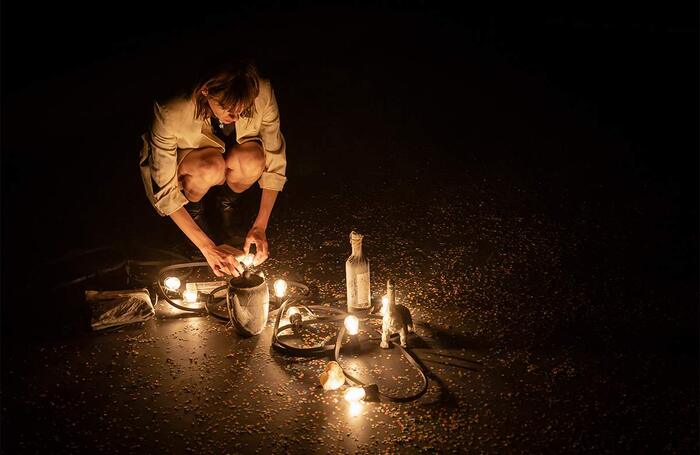 Aurélie Lannoy in Ontroerend Goed's Funeral at Zoo Southside at the Edinburgh Festival Fringe. Photo: Ans Brys