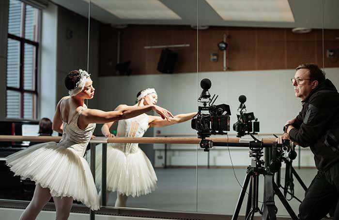 Clive Booth filming for Birmingham Royal Ballet's Virtual Stage