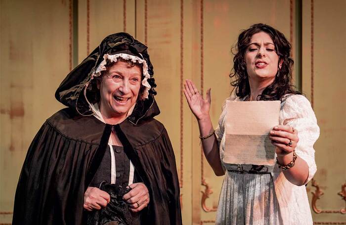 Caroline Quentin and Rose Quentin in Infamous at Jermyn Street Theatre, London. Photo: Steve Gregson