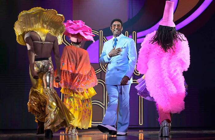 Quentin Earl Darrington in Hippest Trip – The Soul Train Musical at American Conservatory Theater, San Fransisco. Photo: Kevin Berne