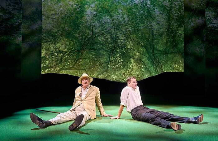 Rupert Everett and Jack Bardoe in A Voyage Round My Father at Theatre Royal Bath. Photo: Manuel Harlan