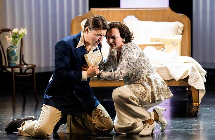 Sébastien Guèze and Galina Averina in La Rondine at the Grand Theatre, Leeds. Photo: Tristram Kenton