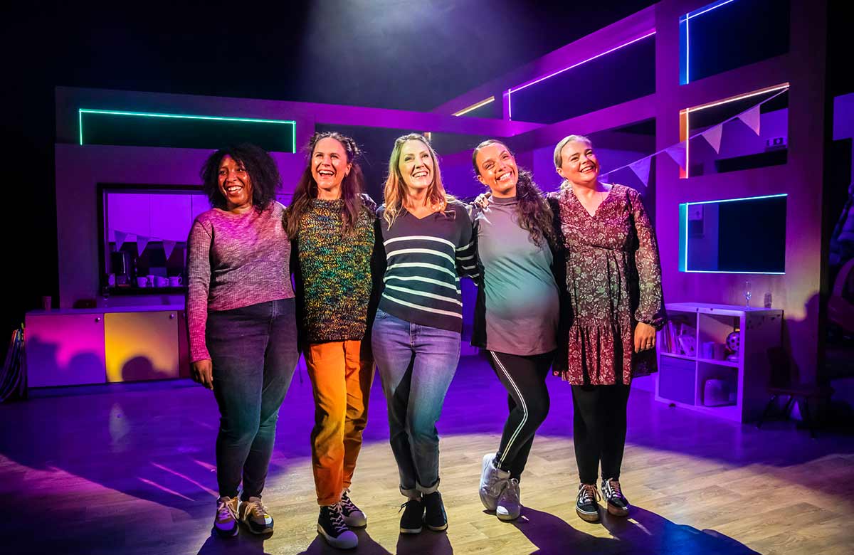 The cast of The Good Enough Mums Club at Birmingham Hippodrome. Photo: Pamela Raith