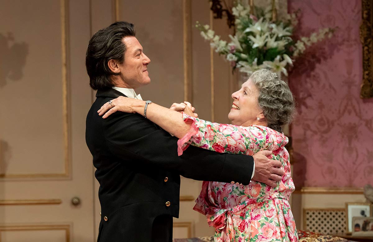 Luke Evans and Penelope Wilton in Backstairs Billy at the Duke of York’s Theatre, London. Photo: Johan Persson