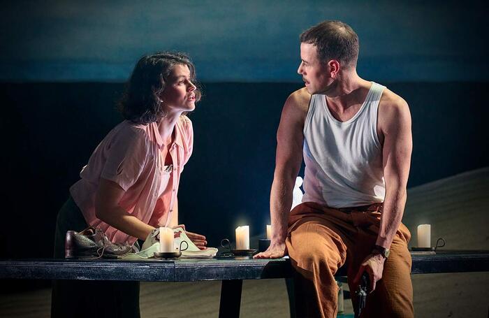 Sophie Walter and Joseph Beattie in And Then There Were None at Richmond Theatre, London. Photo: Manuel Harlan