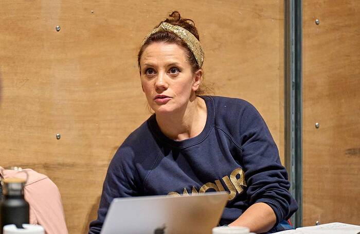 Vikki Stone in rehearsals for Cinderella at the Lyric Hammersmith Theatre. Photo: Manuel Harlan