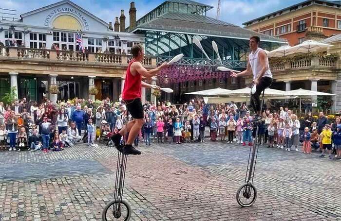 Street performers in Covent Garden. Photo: Covent Garden Street Performers Association