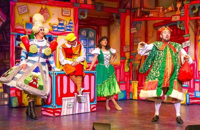 Cast of Dick Whittington at Exeter Northcott Theatre