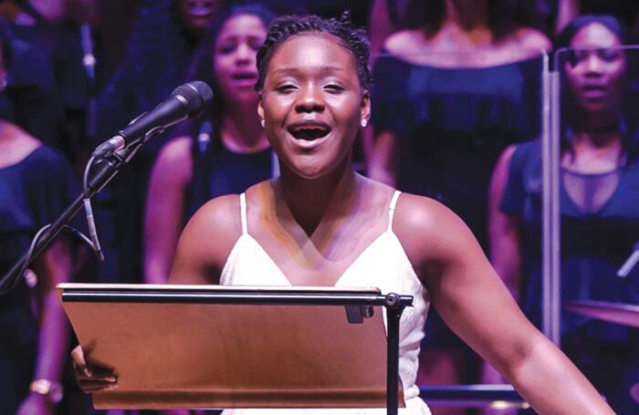 Seyi Omooba in a concert version of The Color Purple in 2017. Photo: Scott Rylander