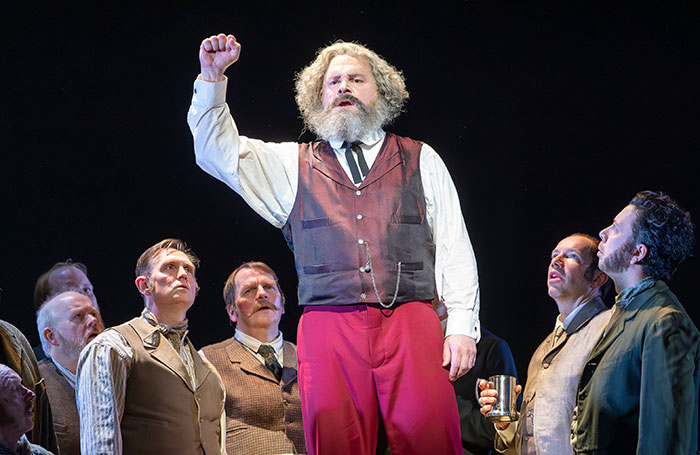 Roland Wood in Scottish Opera's Marx in London! at Theatre Royal Glasgow. Photo: James Glossop