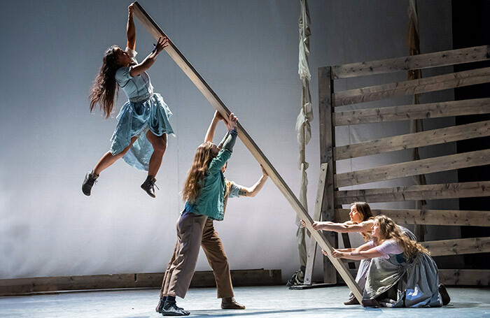 Lila Naruse (left), in Ockham Razor's Tess at the Peacock Theatre, London. Photo: TRistram Kenton