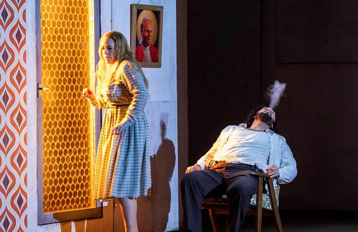 Giselle Allen and Andrés Presno in Cavalleria rusticana/Aleko at the Grand Theatre, Leeds. Photo: Tristram Kenton