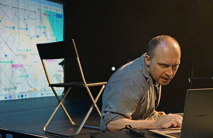 Chris Thorpe in A Family Business at the Tobacco Factory Theatres, Bristol. Photo: Andreas J Etter