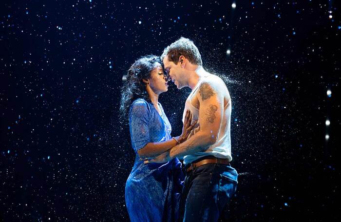 Joy Woods and Ryan Vasquez in The Notebook at Gerald Schoenfeld Theatre, New York. Photo: Julieta Cervantes