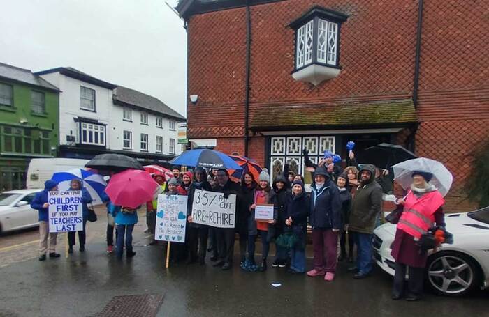 Teachers strike at Tring Park School for the Performing Arts