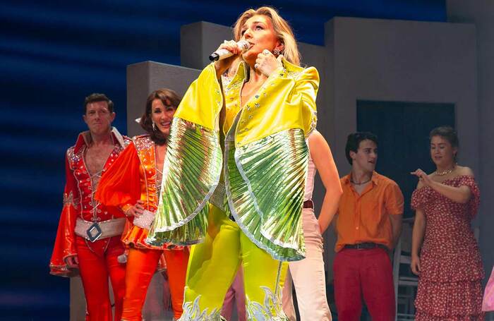 Mazz Murray stars as Donna Sheridan in the London production of Mamma Mia! at the Novello. Photo: Piers Allardyce