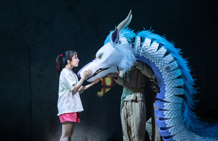 Mone Kamishiraishi in Spirited Away at the London Coliseum. Photo: Johan Persson