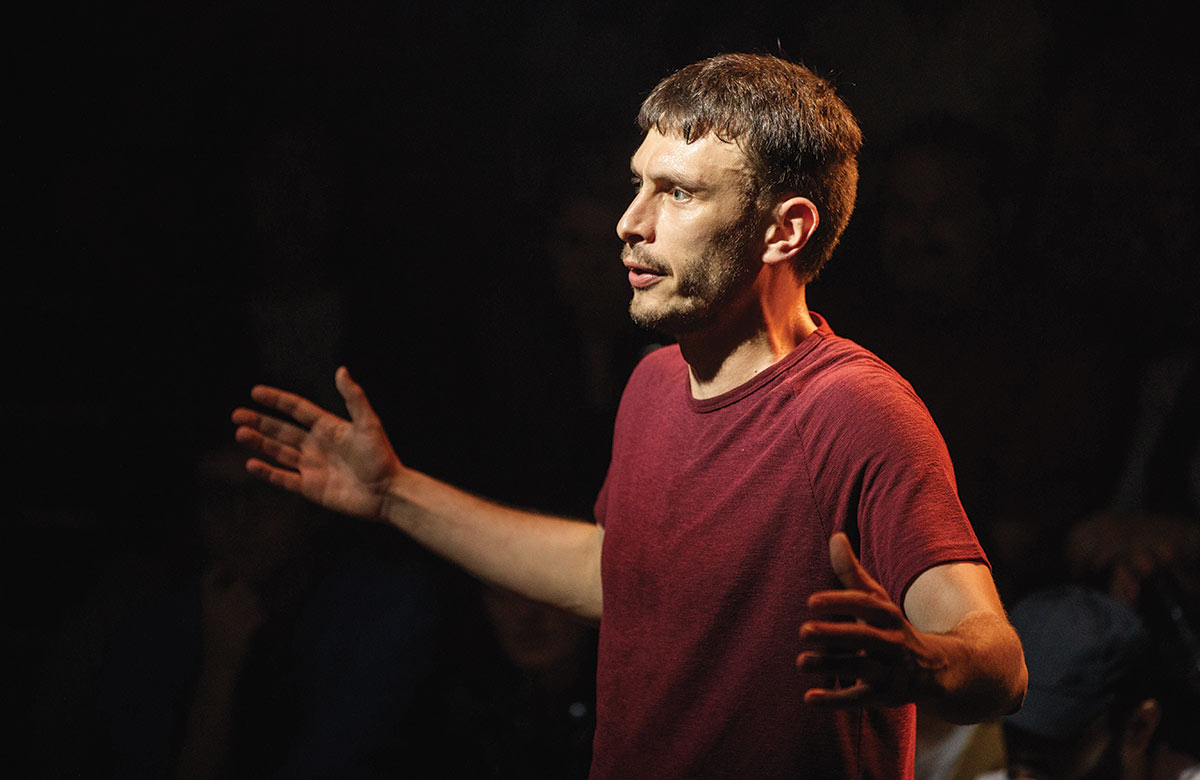 Richard Gadd in Baby Reindeer at Summerhall at the Edinburgh Festival Fringe, (2019). Photo: Andrew Perry