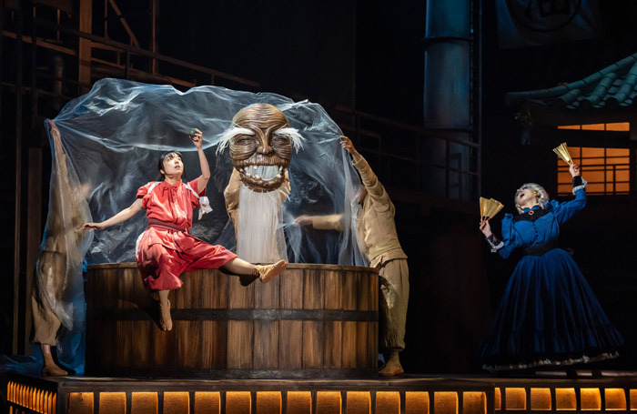 Mone Kamishiraishi and Romi Park in Spirited Away at the London Coliseum. Photo: Johan Persson