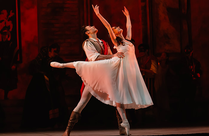  Joseph Taylor and Dominique Larose in Northern Ballet's Romeo & Juliet at Sadler's Wells. Photo: Emily Nuttall