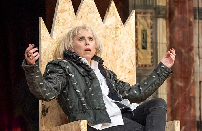Michelle Terry in Richard III at Shakespeare's Globe. Photo: Marc Brenner