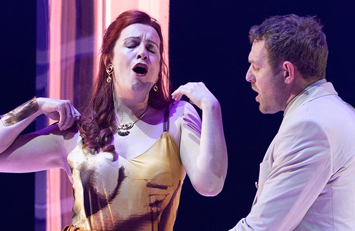 Kitty Whately and Sam Furness in L’Incoronazione di Poppea at the Grange Festival. Photo: Craig Fuller