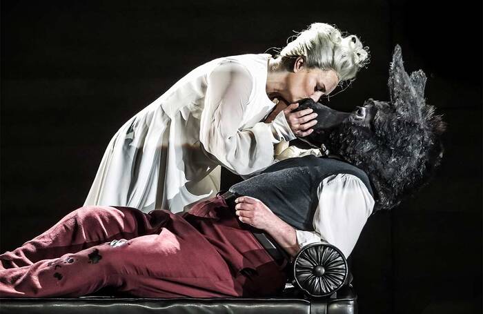 Lucy Crowe and Richard Burkhard in A Midsummer Night’s Dream at Garsington Opera, Wormsley, Buckinghamshire. Photo: Craig Fuller