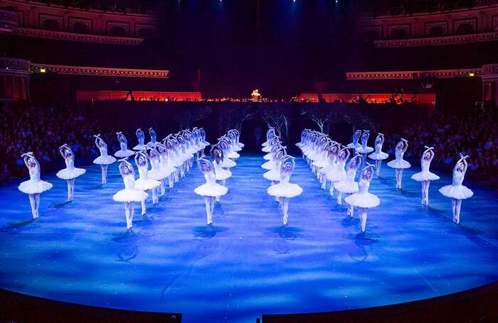 The English National Ballet's Swan Lake in-the-round at the Royal Albert Hall. Picture: Tristram Kenton