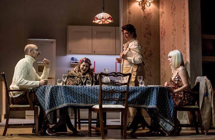 Jorge Navarro Colorado, Hilary Cronin, Hilary Summers and Anna Dennis in Il Trionfo del Tempo e del Disinganno, Buxton Opera House. Photo: Genevieve Girling