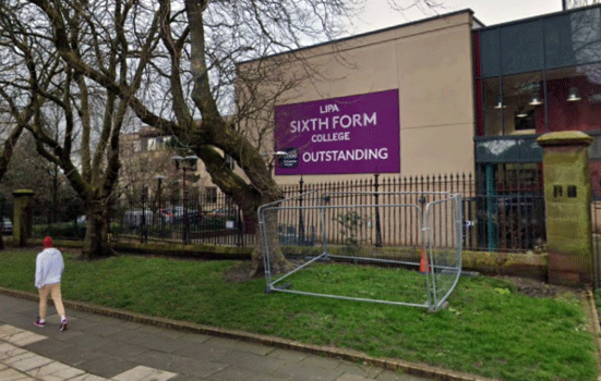 LIPA's Sixth Form College. Photo from Google Maps