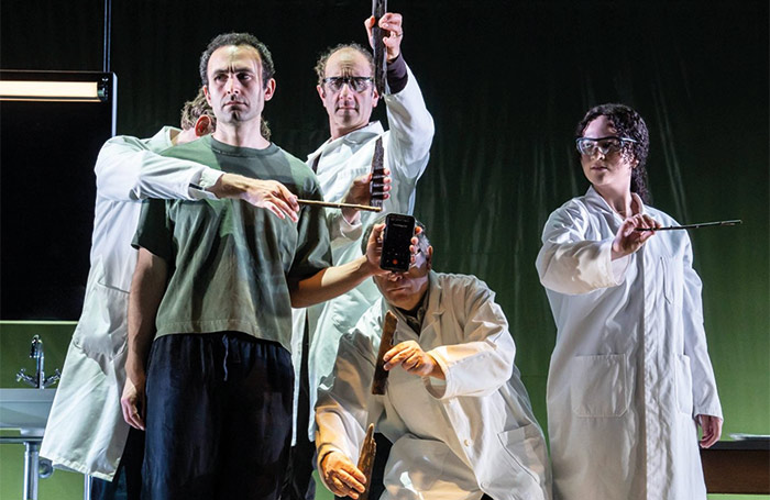 The cast of the new production of Mnemonic, which opens at the National Theatre this week. Photo: Johan Persson