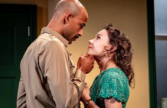 Nathan Ives-Moiba and Imogen Elliott in The Voice of the Turtle at Jermyn Street Theatre, London. Photo: Steve Gregson
