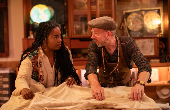 Rachael Oriowo and Julian Smith in Enitan’s Game at Punchdrunk Enrichment Stores, London. Photo: Ali Wright