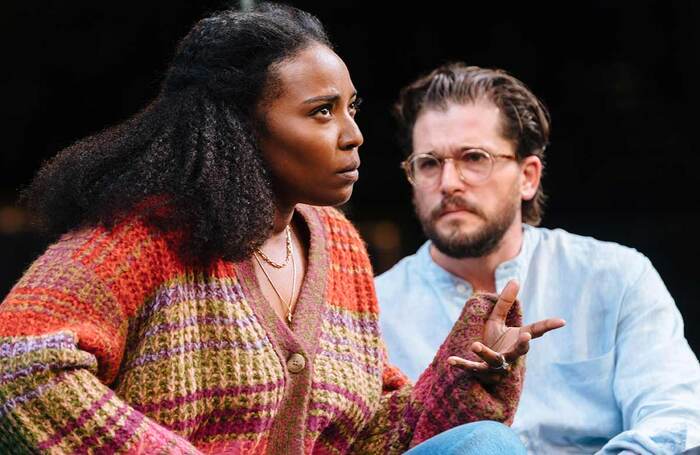 Olivia Washington and Kit Harington in Slave Play at Noël Coward Theatre, London. Photo Helen Murray