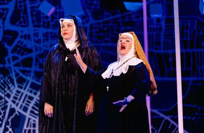 Lindzi Germain and Emma Bispham in Sisters of Mersey at Liverpool Royal Court Theatre. Photo: L1 Photography