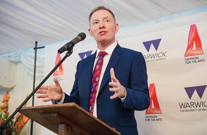 Newly appointed culture minister Chris Bryant speaking at the launch of the State of the Arts report into the UK's funding crisis on July 22. Photo: Alex Brenner