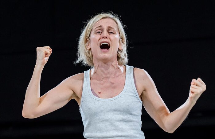 Denise Gough in People, Places And Things at the Trafalgar Theatre, London (2024). Photo: Tristram Kenton