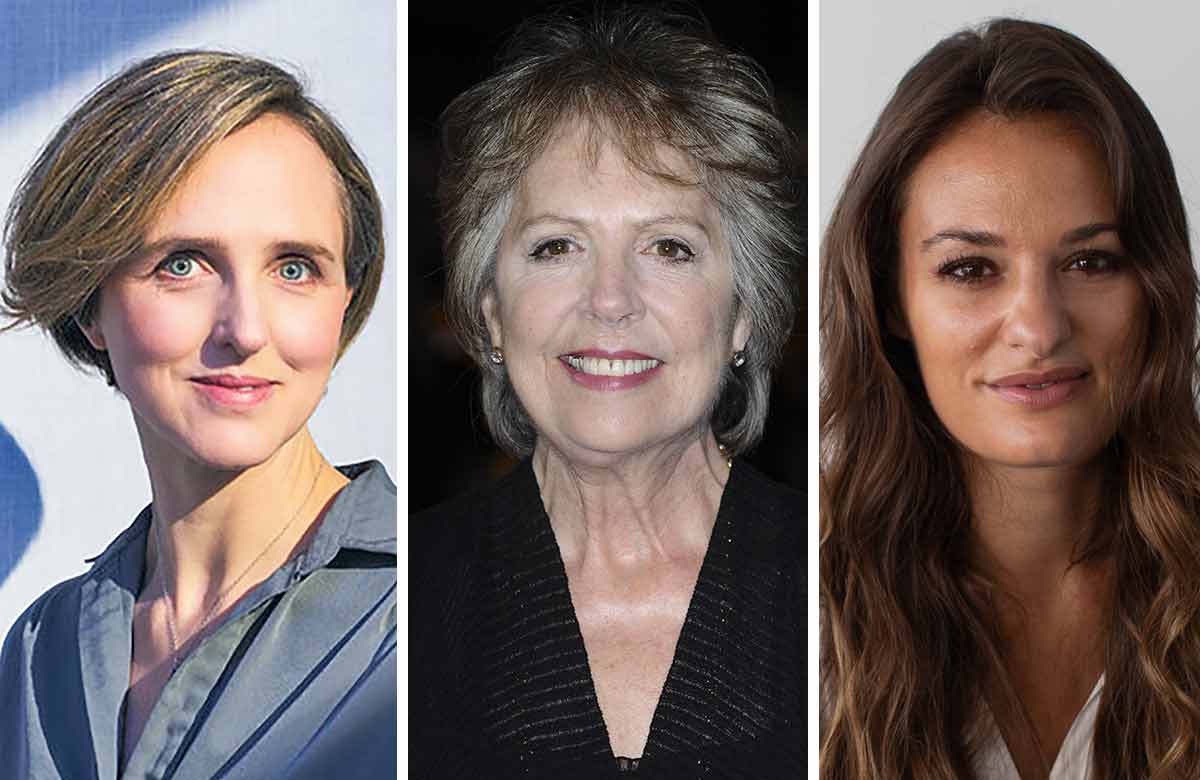 Tamara Harvey, Penelope Wilton and Nicola Benedetti. Photos: Seamus Ryan/Shutterstock/Jassy Earl