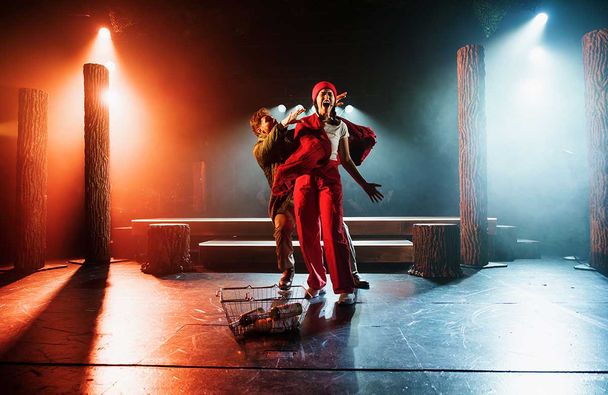 The cast of Into the Woods at Greenside @ George Street, Edinburgh. Photo: Alex Brenner