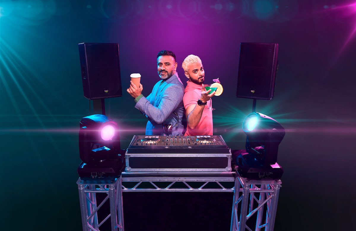 Tez Ilyas and Viraj Juneja in Pali and Jay’s Ultimate Asian Wedding DJ Show at Assembly George Square Studios, Edinburgh. Photo: Rich Lakos