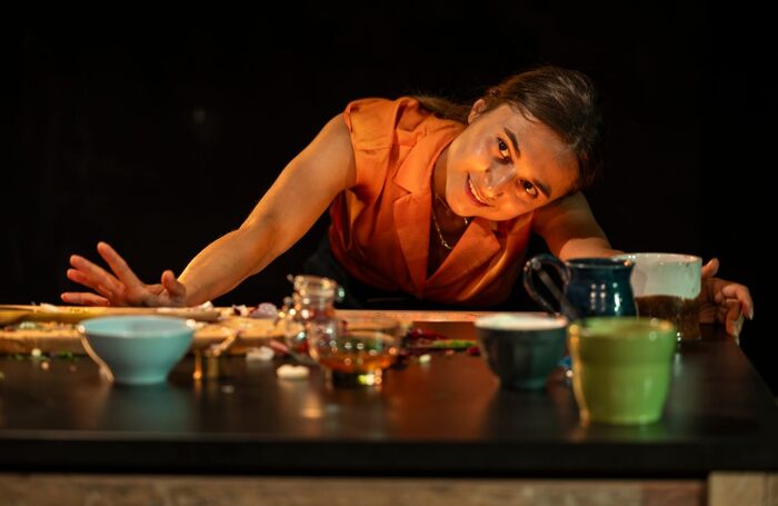 Isabella Nefar in My English-Persian Kitchen at Traverse Theatre, Edinburgh. Photo: Ellie Kurtz