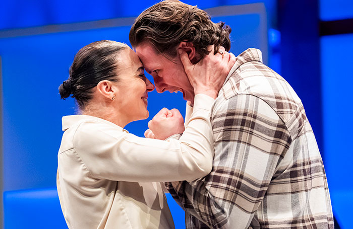 Amanda Abbington and Miles Molan in When It Happens to You at Park Theatre, London. Photo: Tristram Kenton