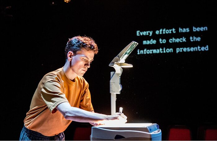 Gabriele Uboldi in Lessons on Revolution at Former Womens Locker Room, Summerhall, Edinburgh. Photo: Jack Sain