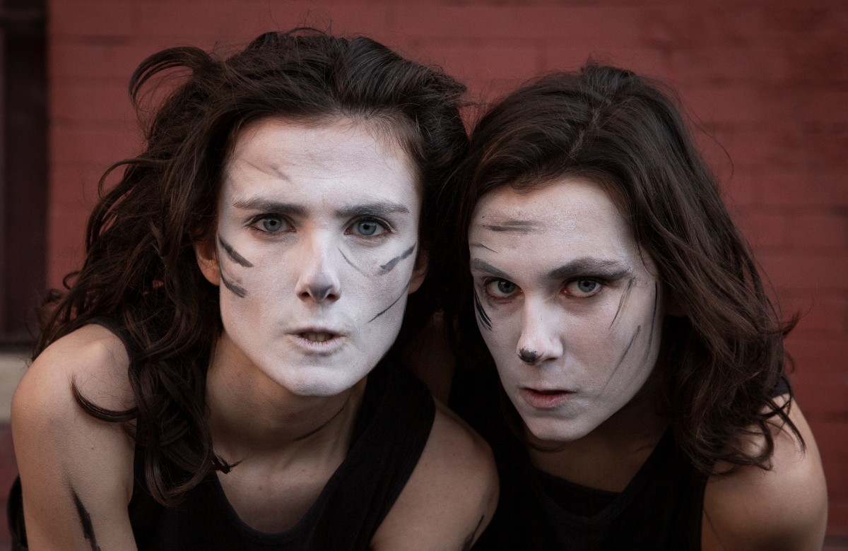 Maya Hallpike and Rosa Thomas in Experiment Human at Underbelly Cowgate, Edinburgh. Photo: Michael O'Reilly