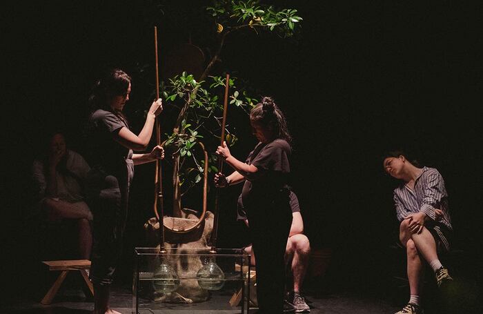 Émilie Monnet and Waira Nina in Nigamon/Tunai at The Studio, Edinburgh. Photo: Helena Valles